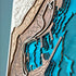 Handmade layered wood map of Monte Carlo Grand Prix circuit.